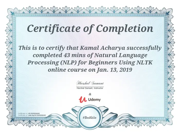 Udemy NLTK